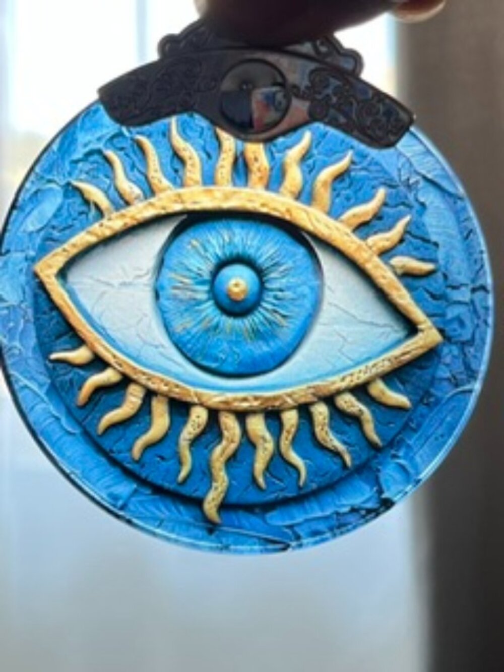 🧡3/$15 New In Box Evil Eye Christmas Ornament Art Decoration